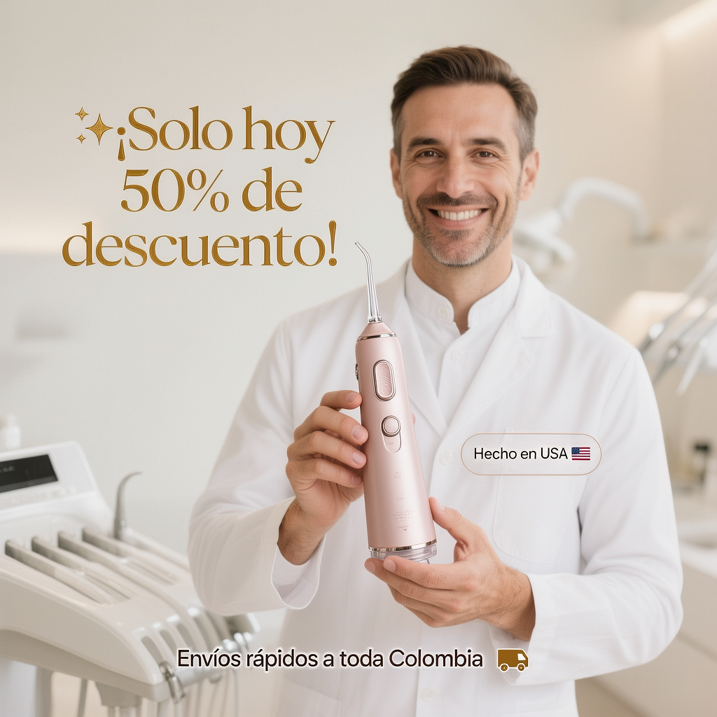 2.0 IRRIGADOR DENTAL PROFESIONAL CON 4 BOQUILLAS | LIMPIEZA PROFUNDA Y ALIENTO FRESCO